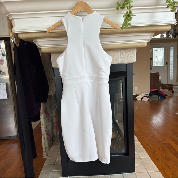 Lulus White Halter Tulip Mini Dress Medium NWOT Bridal - Picture 5 of 5